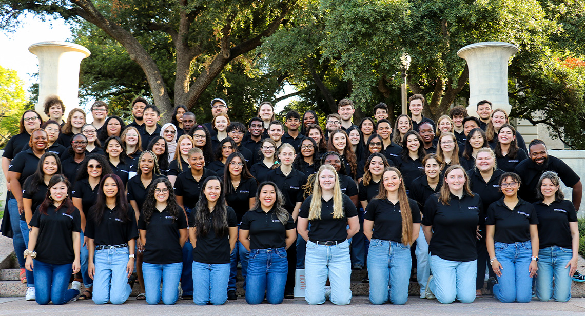 Team photo of the residence hall staff for the north area of campus