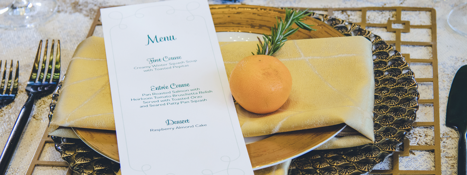 Meetings and Events - dinner place setting