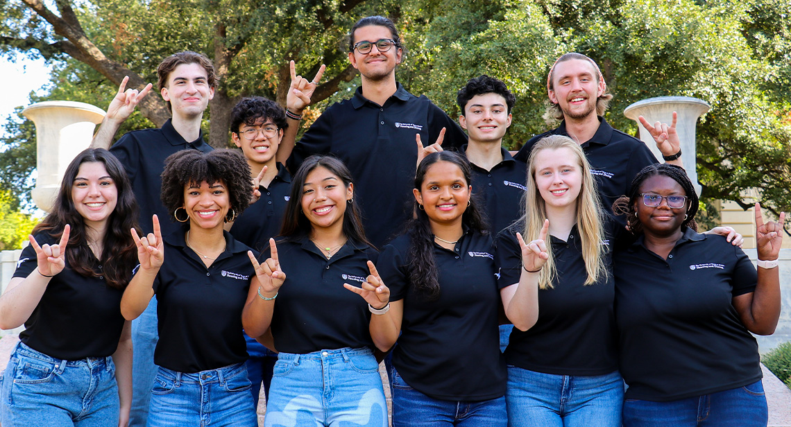 Team photo of the residence hall staff for Brackenridge, Roberts and Prather Halls