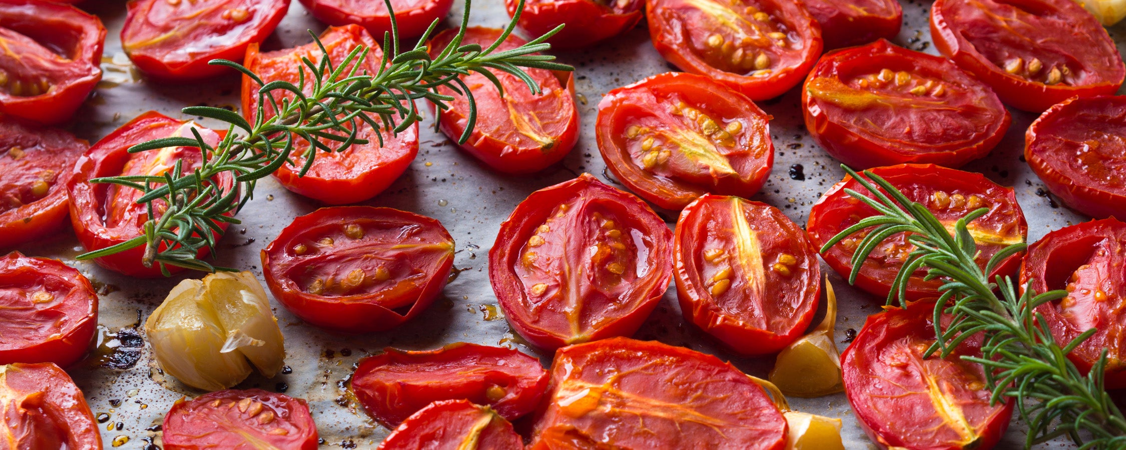 Roasted tomatoes and garlic with rosemary