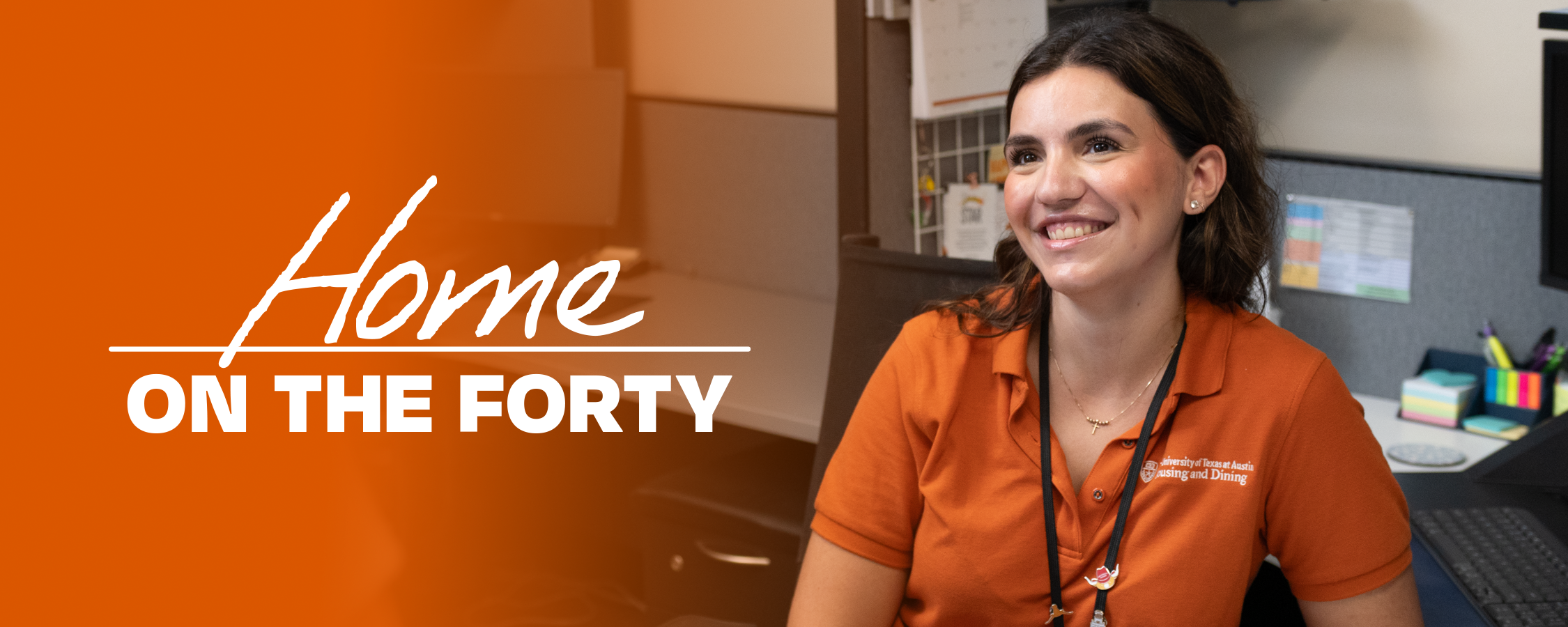A student and the Home on the Forty title