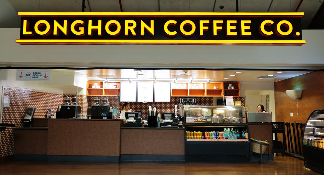 A wide view of Longhorn Coffee Co.