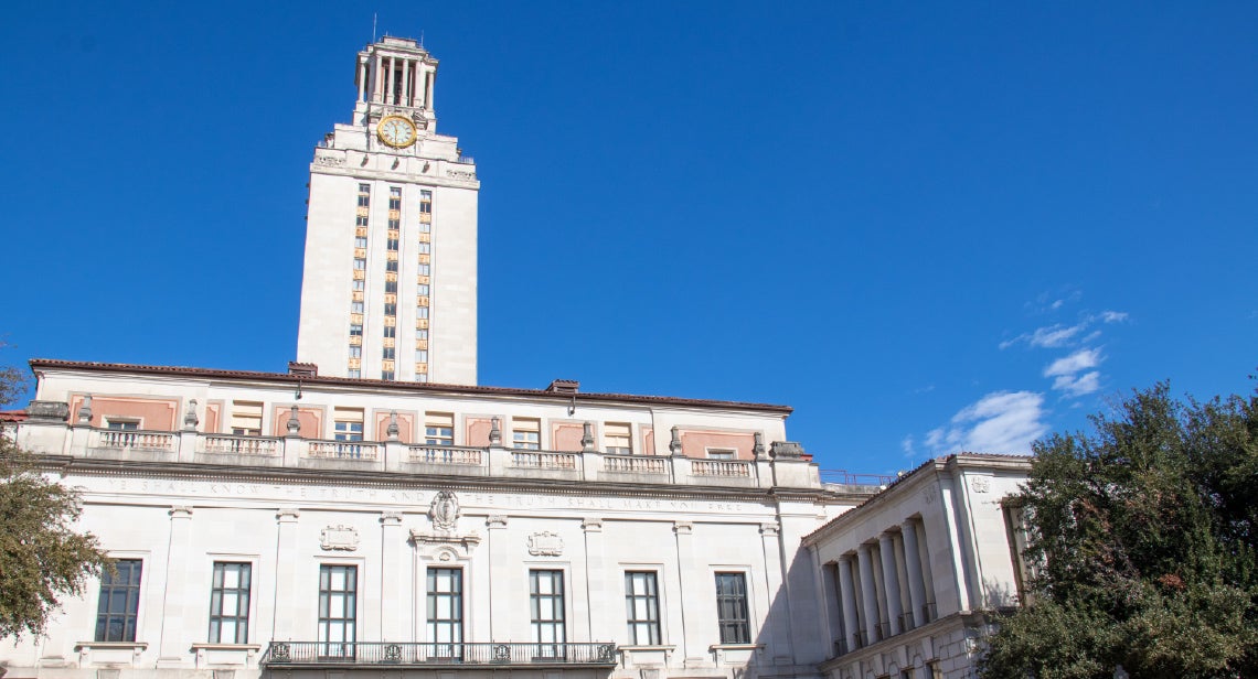 A view of the UT Tower