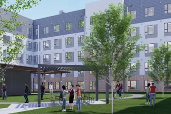 Render of East Campus Graduate Apartments