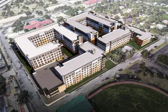 Bird View of East Campus Graduate Apartments