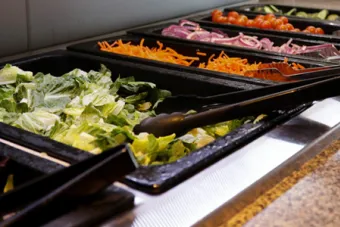 A salad bar in Jester City Limits