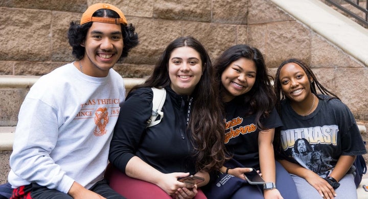 Image of UT students posing for the camera 